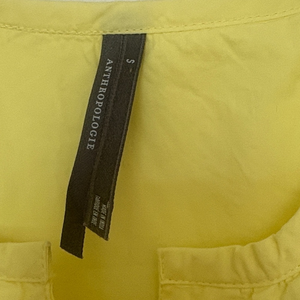 Anthropologie Yellow Embroidered Tiered Maxi Dress - Picture 5 of 8